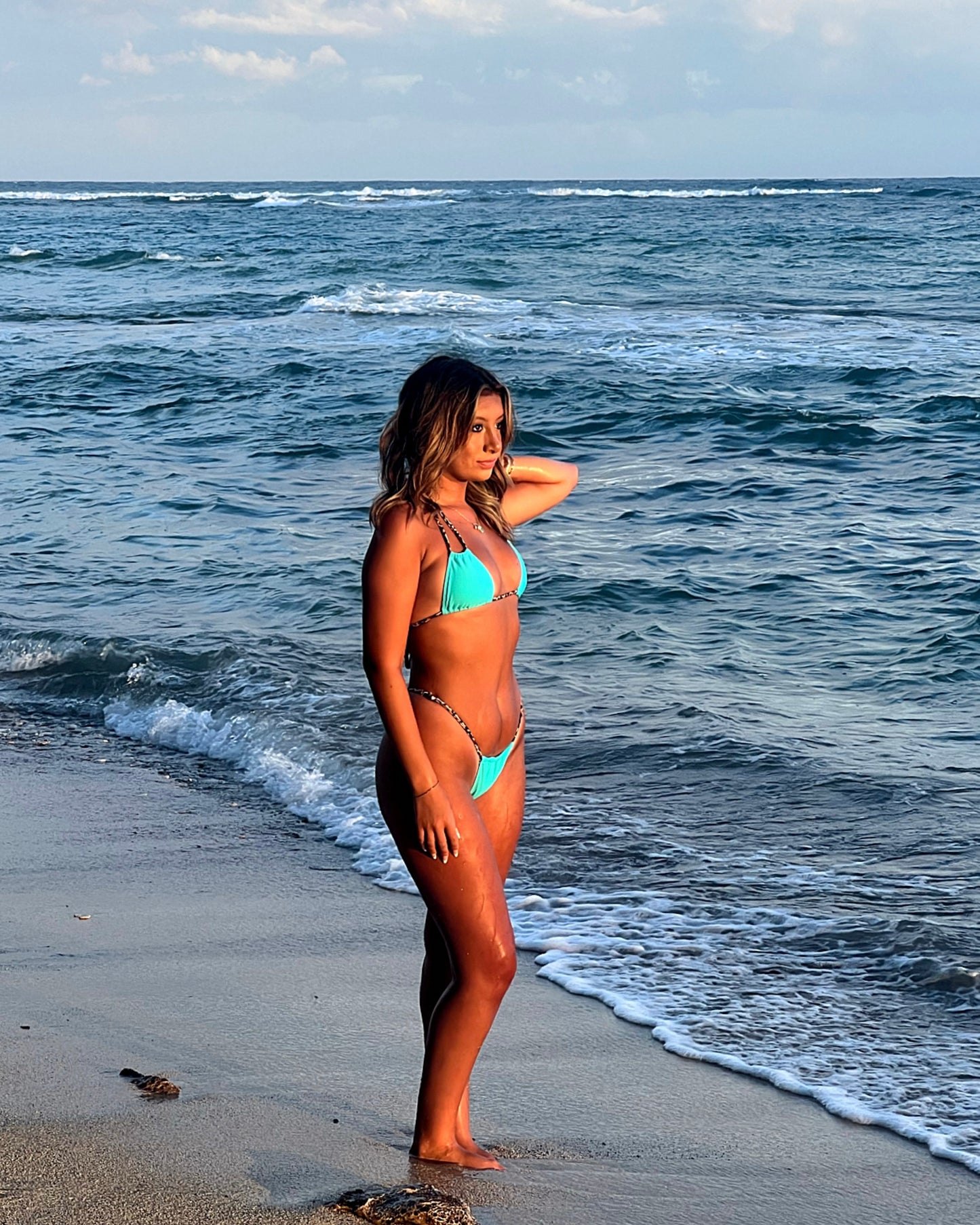 Blue Safari Bikini Top